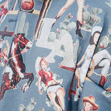 Jesse Allover Print Hoodie (Blue)