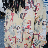 Jesse Allover Print Hoodie (Tan)