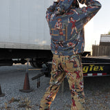 Jesse Allover Print Hoodie (Blue)