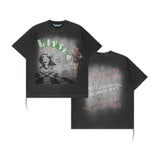 Lines Graphic Tee (Washed Black)